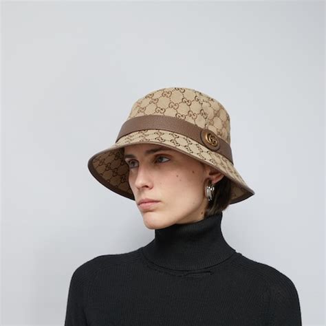 gucci beige brown bucket l guccissima monogram hat|GG canvas bucket hat in Beige Undefined .